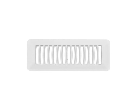 Imperial 3" x 10" White Louvered Polystyrene Floor Register, 1-pk - 3in
