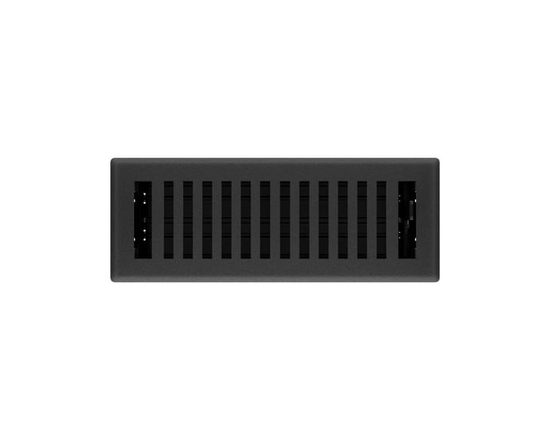 Imperial 3" x 10" Black Iron Steel Floor Register, Montezuma, 1-pk - 3 in
