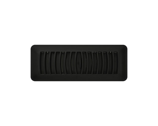 Imperial 3" x 10" Black Plastic Floor Register, Louvered, 1-pk - 3 in