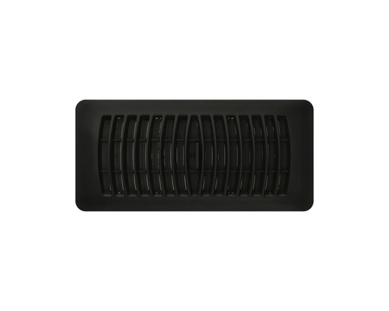 Imperial 4" x 10" Black Plastic Floor Register, Louvered, 1-pk - 4 in x 10 in