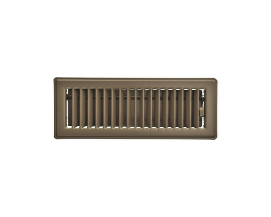 Imperial 3" x 10" Chocolate Steel Floor Register, Louvered, 1-pk - 3 in