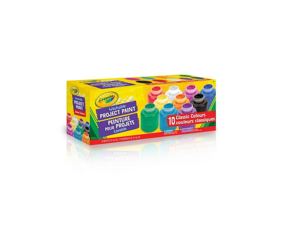 Crayola Washable Project Paint, 10 Count - 59 mL