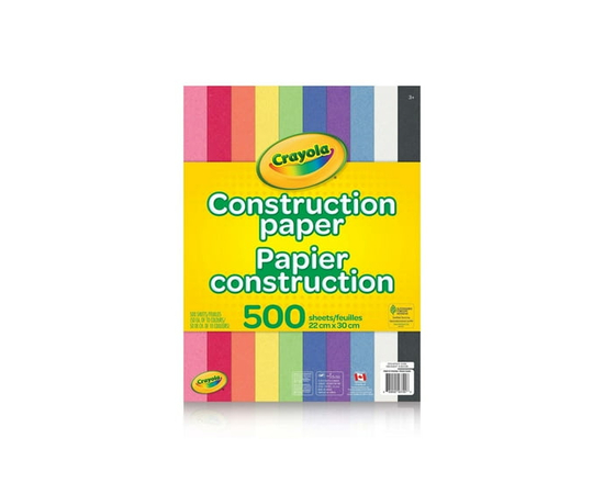Crayola Construction Paper, 500 Count - 22 cm x 30 cm