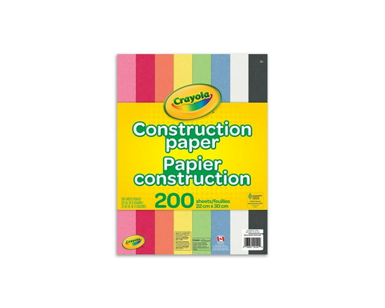Crayola Construction Paper, 200 Count - 22 cm x 30 cm