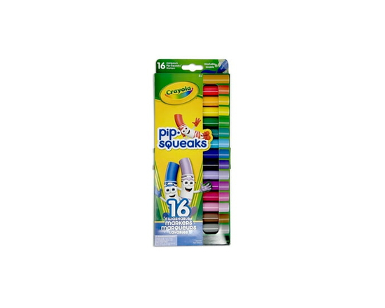 Crayola Pip-Squeaks Broad Line Washable Markers, 16 Count