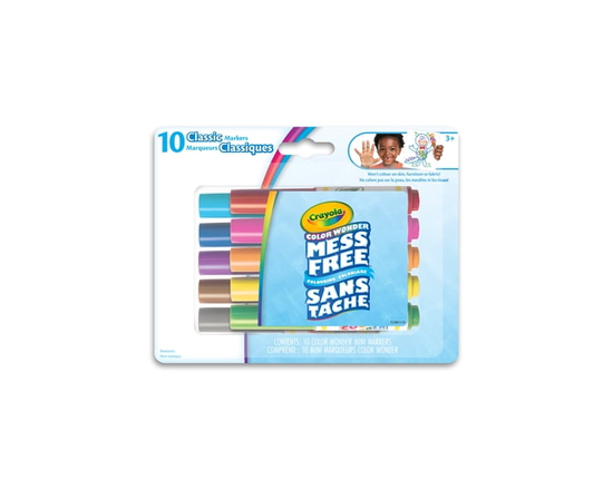 Crayola Color Wonder Classic Mini Markers, 10 Count
