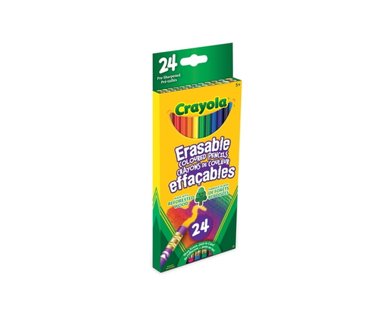 Crayola Erasable Coloured Pencils, 24 Count