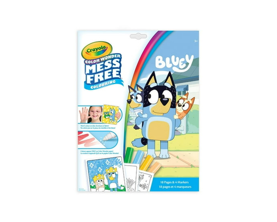 Crayola Color Wonder Mess-Free Colouring Pages & Mini Markers, Bluey