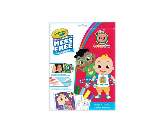 Crayola Color Wonder Mess-Free Colouring Pages & Mini Markers, Cocomelon