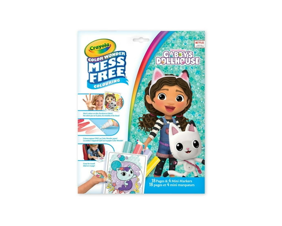 Crayola Color Wonder Mess-Free Colouring Pages & Mini Markers, Gabby's Dollhouse