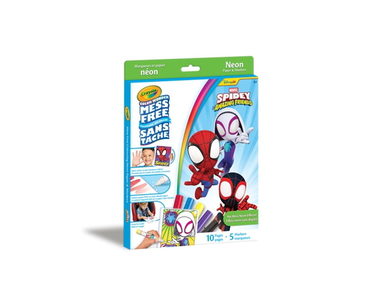 Crayola Color Wonder Mess-Free Metallic Paper & Markers Kit, Spidey & Friends