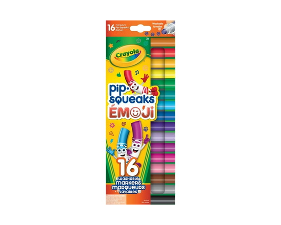Crayola Emoji Washable Stamper Markers, 16 Count, Art Supplies for Kids, Gift for Boys & Girls, Ages 3+