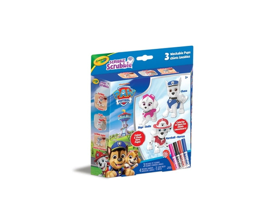 Animaux Scribble Scrubbie Pat’Patrouille de Crayola, 3 pièces