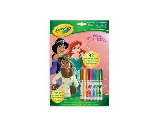 Bloc de pages à colorier et d'activités, Les Princesses Disney