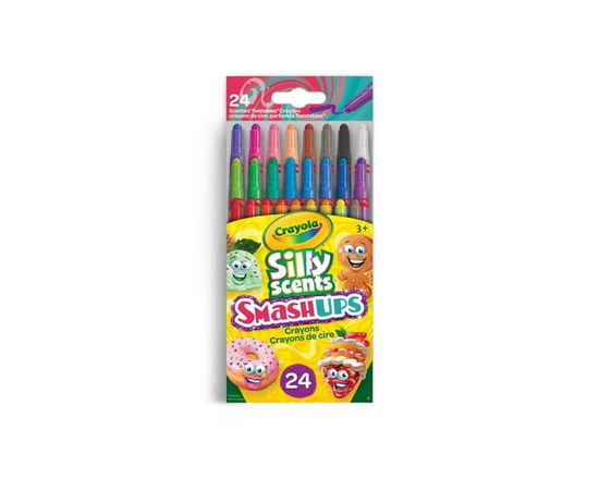 Crayola Silly Scents Smash-Ups Mini Twistables Crayons, 24 Count