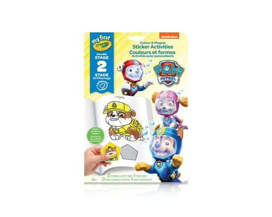 Crayola Colour & Shapes Sticker Activity Book, Paw Patrol
