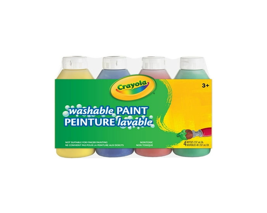 4 pots de peinture lavable Crayola