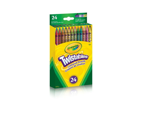 Crayola Twistables Coloured Pencils, 24 Count