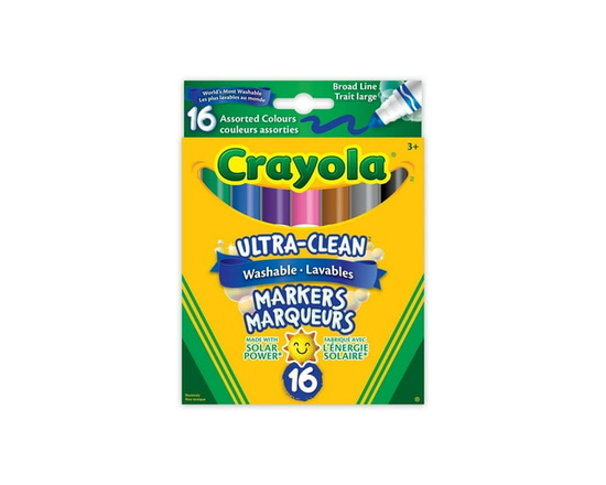 Crayola Marqueurs lavables couleurs assorties 16 ct - 16