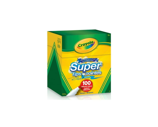 Crayola Super Tips Washable Markers, 100 Count