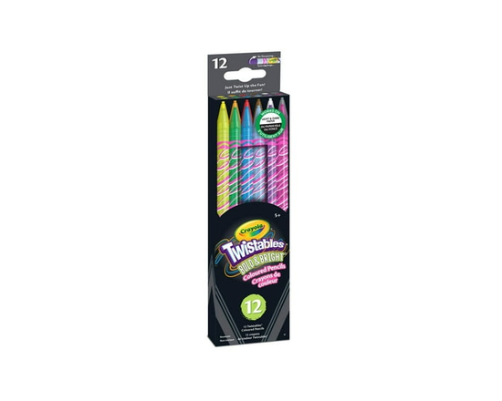 Crayola Bold & Bright Twistables Coloured Pencils, 12 Count