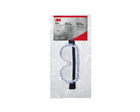 3M™ Goggle 93506H1-DC, Chemical Splash & Impact-Resistant Lens, Clear Lens - One Size Fits All