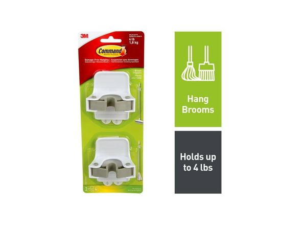 Command™ Broom Gripper 17007-HW2EF, Indoor