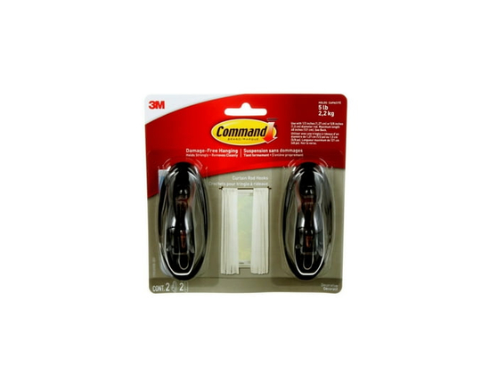 Command™ Curtain Rod Hooks, 17053ORB-2EF