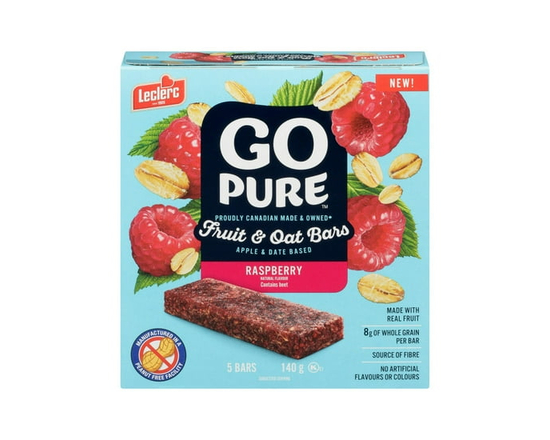 Go Pure Raspberry Fruit & Oat Bars - 140 g