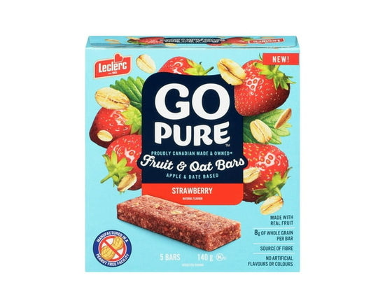 Go Pure Strawberry Fruit & Oat Bars - 140g
