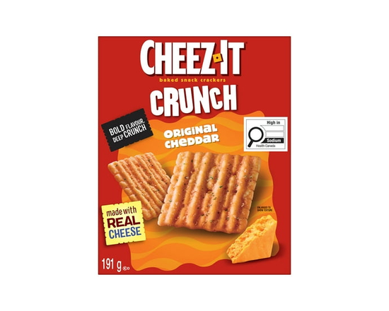 Cheez-It Baked Snack Crackers Crunch Original Cheddar 191g - 191 g