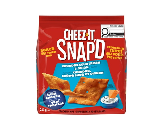 Cheez-It SNAP’d* Cheddar Sour Cream and Onion Flavour Crackers 213 g - 213 g
