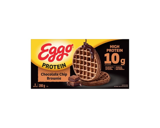 Kellogg's Eggo Gaufres Protéinées Brownie aux Brisures de Chocolat - Petite
