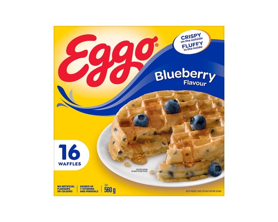 EGGO Blueberry Flavour Waffles, 560g (16 waffles) - 560g
