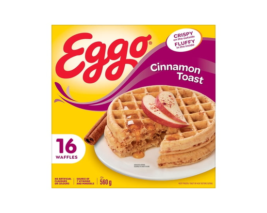 EGGO Cinnamon Toast Waffles, 560g (16 waffles) - 560g