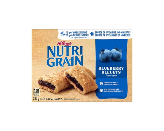 Kellogg's Nutri-Grain Cereal Bars 295g - Blueberry, 8 Bars - 295 g