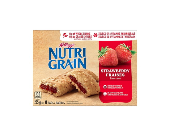 Kellogg's Nutri-Grain Cereal Bars - Strawberry - Box of 8 Bars - 295 g