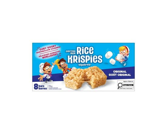 Kellogg's Rice Krispies Squares Bars - Original, 8 Cereal Bars - 176 g