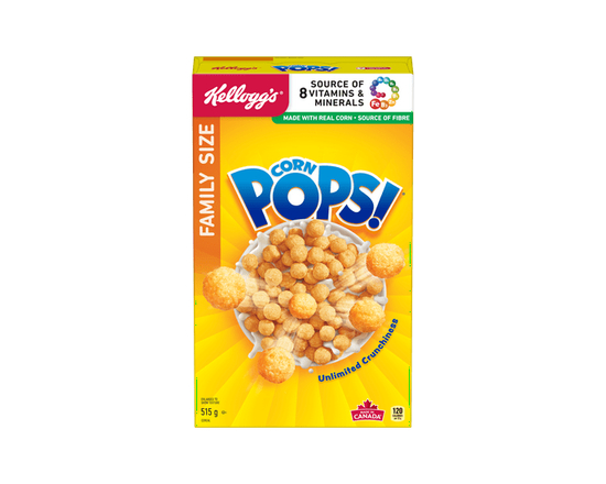 Kellogg’s Corn Pops Cereal,  Family Size, 515g