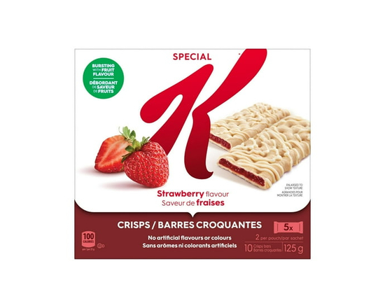 Kellogg's Special K Fruit Crisps Strawberry Flavour, 125 g, 10 Crisps, 2 Per Pouch - 125 g