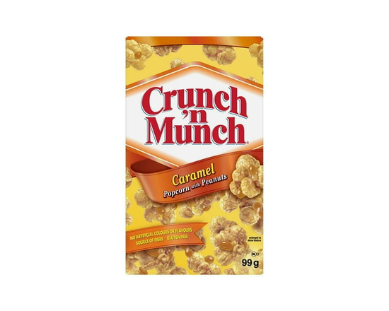 Crunch ’n Munch Caramel Popcorn with Peanuts, No Artificial Colours or Flavours, Source of Fibre, Gluten Free, 99g - 99 g