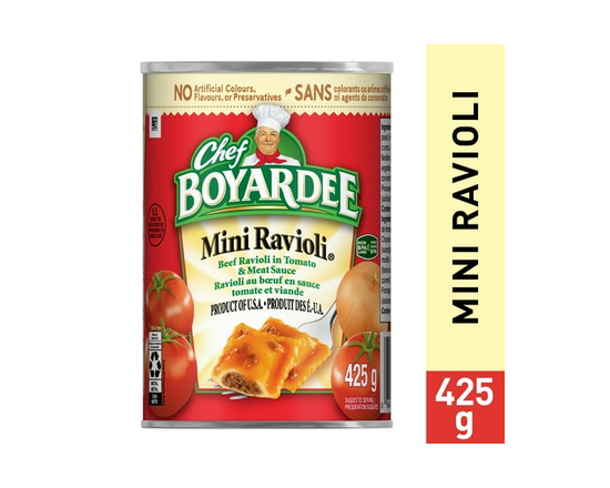 Chef Boyardee® Mini Ravioli Beef Ravioli in Tomato And Meat Sauce - 425 g