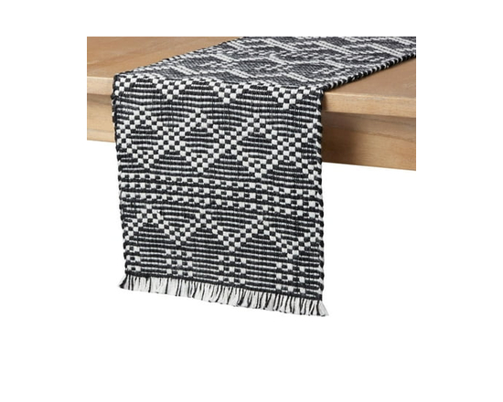 Better Homes & Garden Wisteria Runner, Black, 14"W x 72"L - 14" X 72"