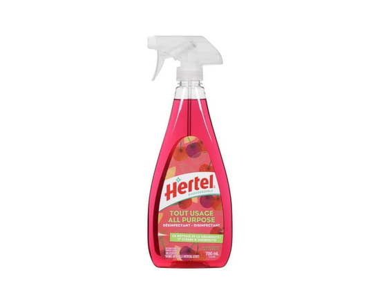 Hertel All Purpose Disinfectant Cleaner Spray, Cherry Almond Scent, 700ml