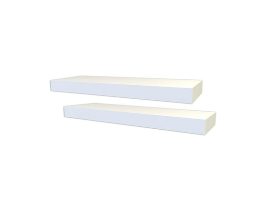Hometrends 18 inch White Floating Shelves - 2 PC Set - One Size