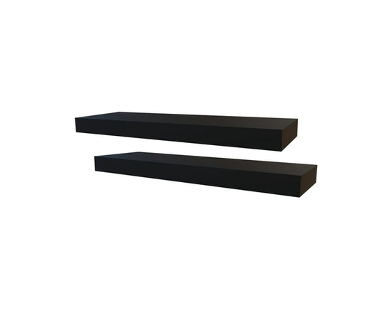 Hometrends 18 inch Black Floating Shelves - 2 PC Set - Other