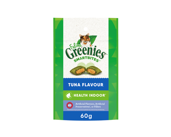 FELINE GREENIES SMARTBITES Cat Treats Healthy Indoor Natural Dental Care Tuna Flavour - Value pack