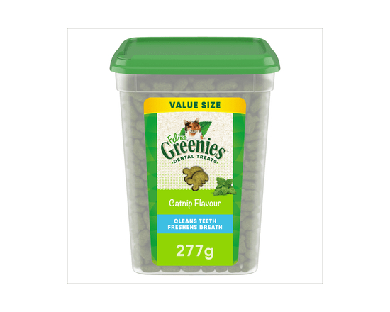 FELINE GREENIES Cat Treats Adult Natural Dental Care Catnip Flavour - Value pack