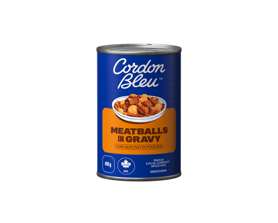 Cordon Bleu ragoût de boulettes avec sauce et pommes de terre rondes, boîte de 410 g - 410 g