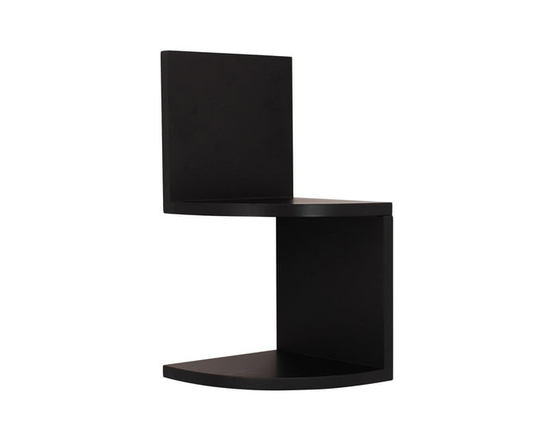Ens. étagères d'angle hometrends en noir - Taille unique